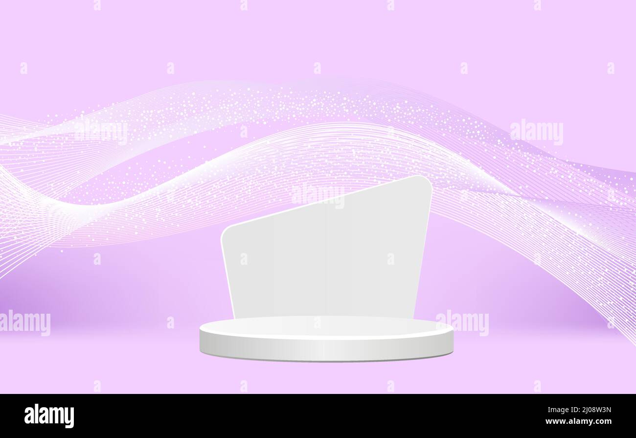 Vector rundes Podium, Sockel oder Plattform, Hintergrund für kosmetische Produktpräsentation. 3D Podium. Stock Vektor