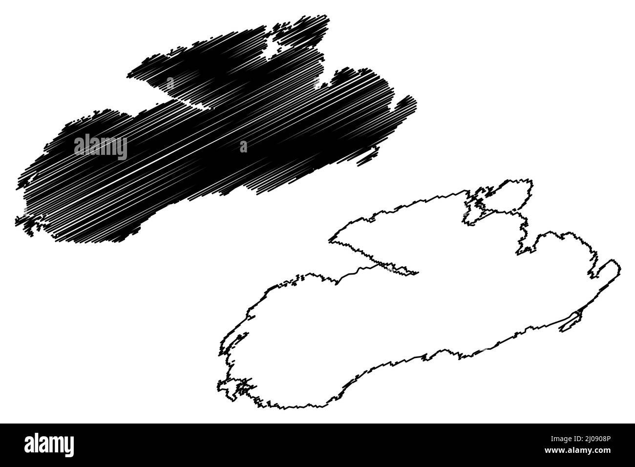 Hitra Island (Königreich Norwegen) Karte Skizze Hitra