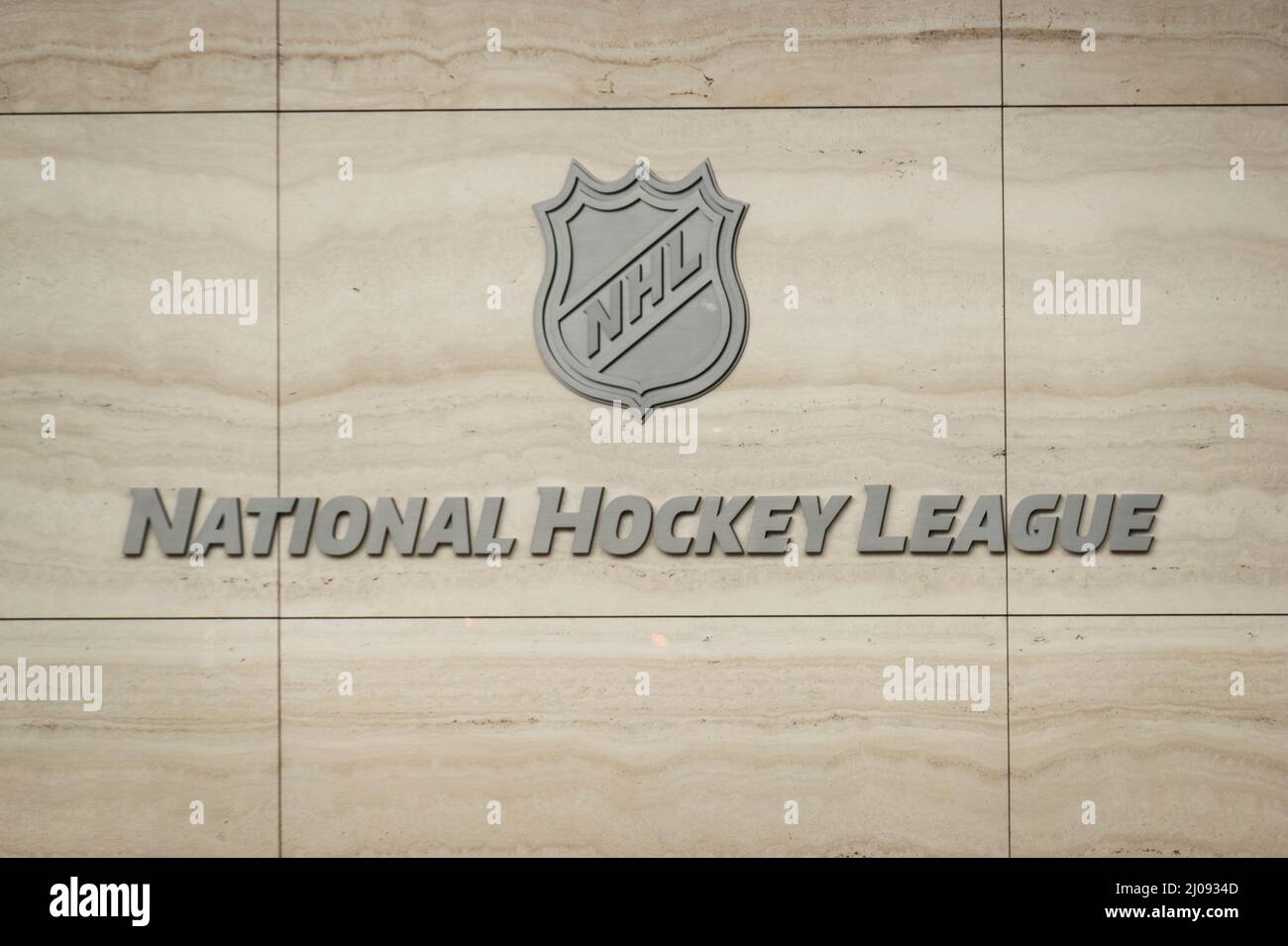 Hauptquartier der National Hockey League in Manhattan NYC Stockfoto