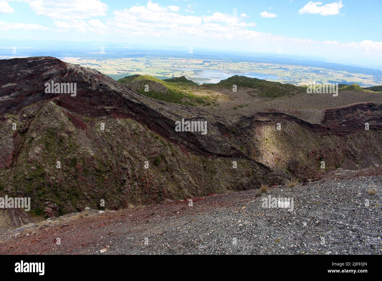 Auf Mount Tarawera, Nordinsel, Neuseeland Stockfoto