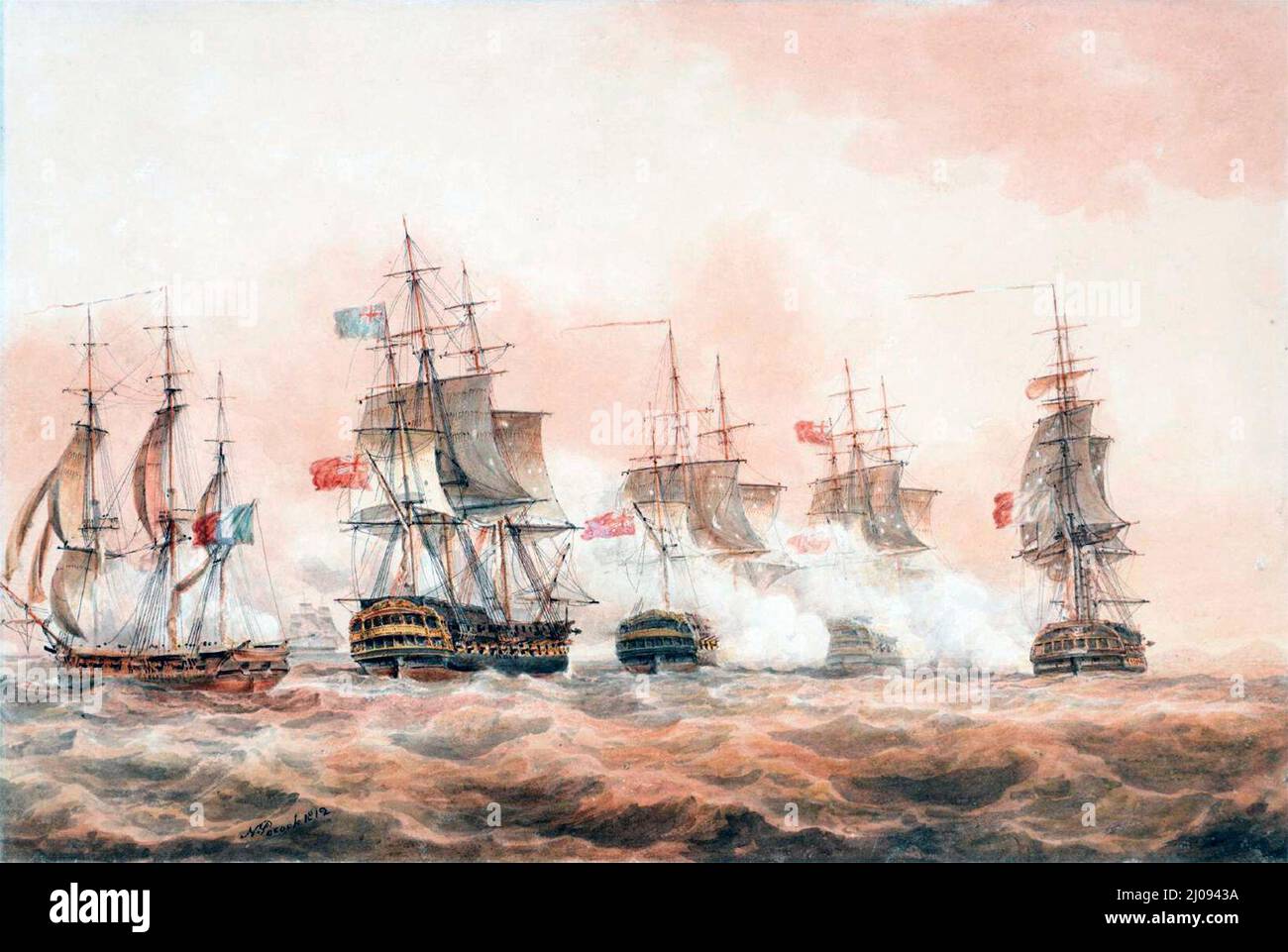 Die Schlacht von Lissa 1812 Nichola Pocock Stockfoto