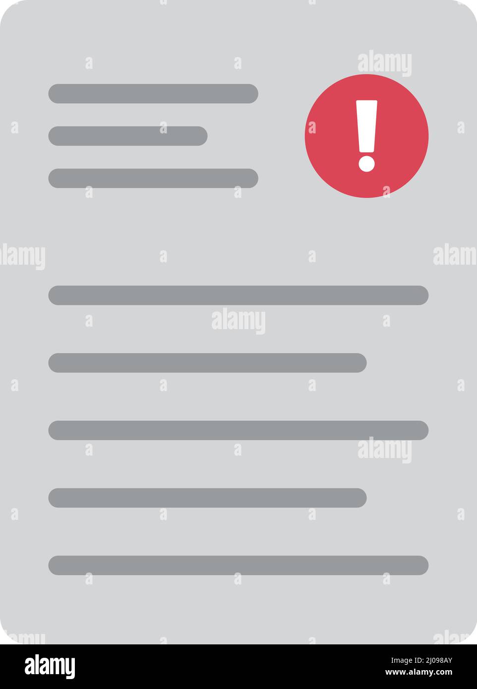 Warndokument. Vireninfektionsdateien. Bearbeitbarer Vektor. Stock Vektor