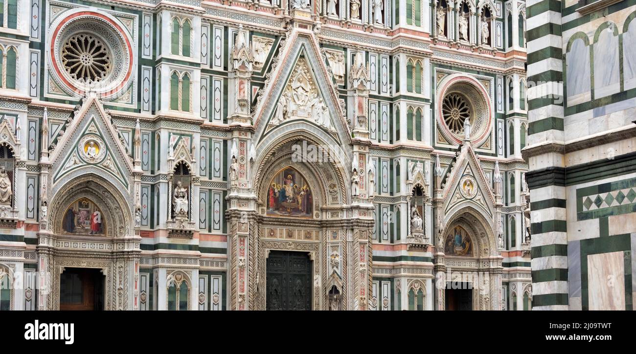 Kathedrale von Florenz auf der Piazza del Duomo, Florenz, Toskana, Italien Stockfoto