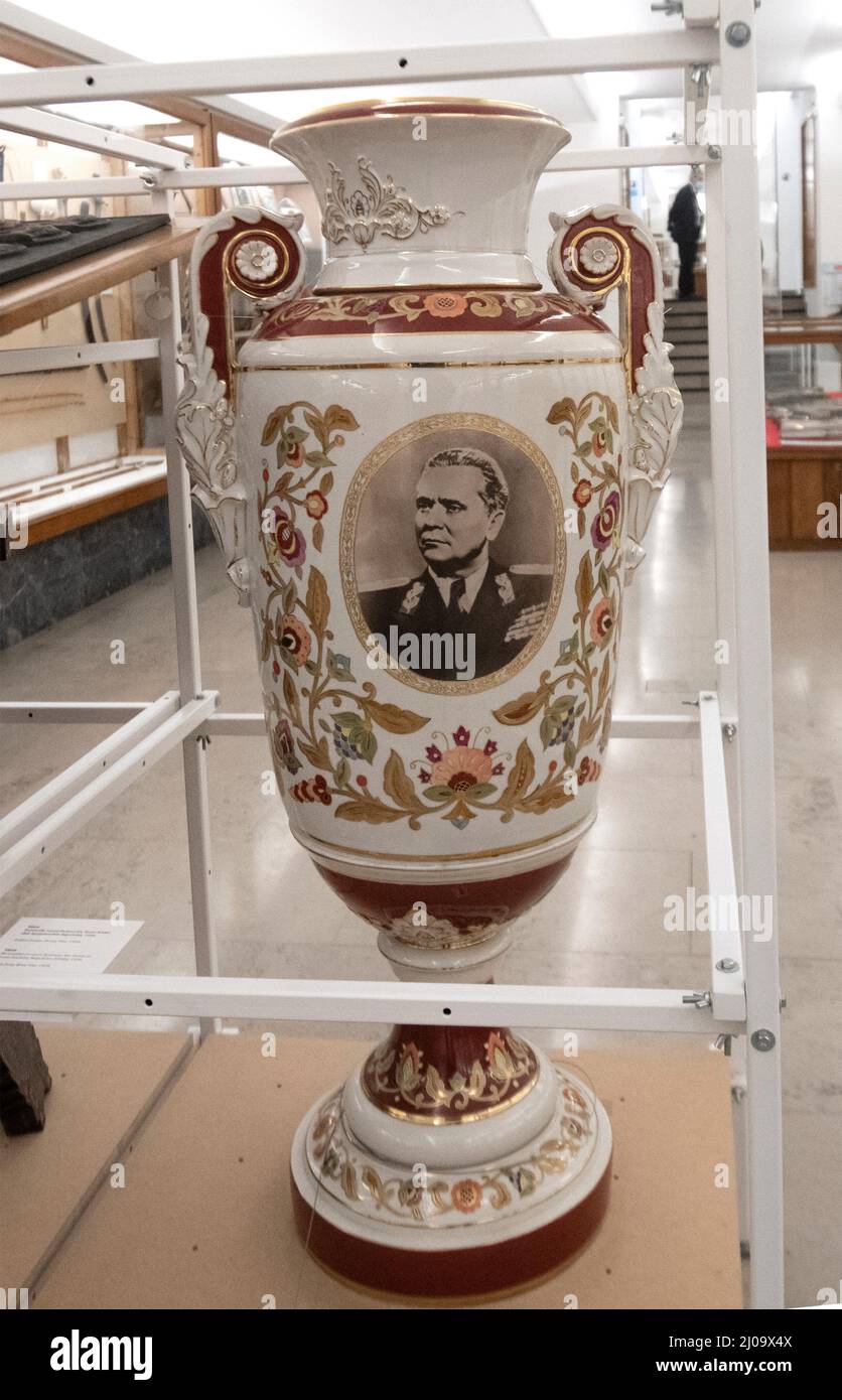 Museum von Jugoslawien: Gedenkzentrum - Josip Broz Tito Fund. Barankova Ceramic Institute, Union der Sozialistischen Sowjetrepubliken (UdSSR), 1956. Stockfoto