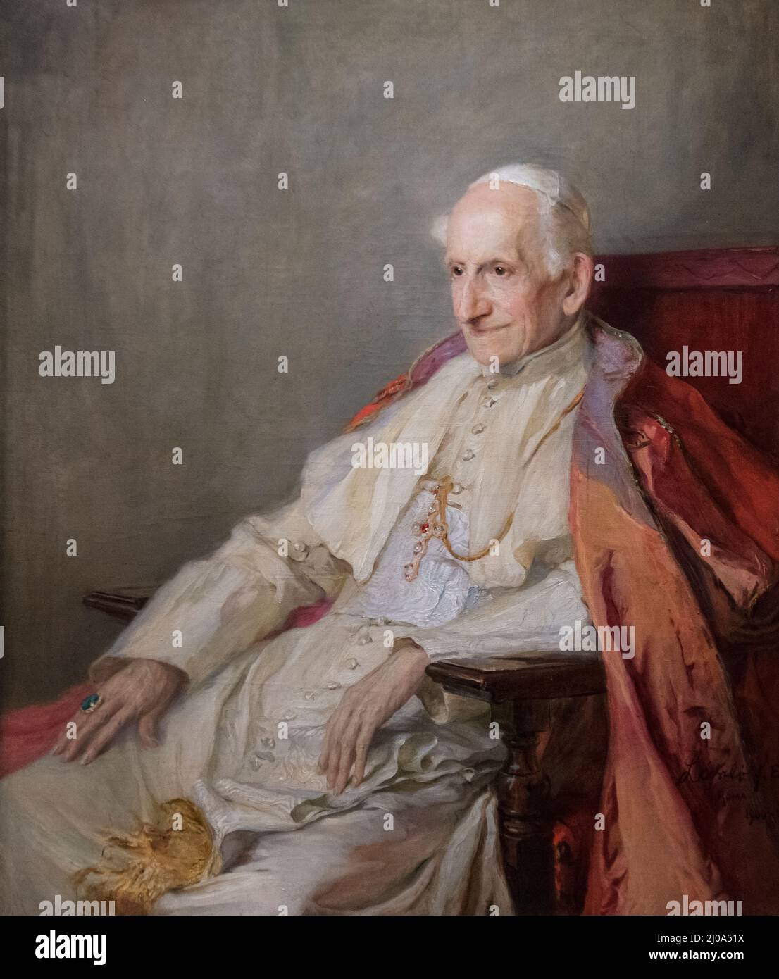 Philip de Laszlo: Seine Heiligkeit Papst Leo XIII. (1900) Stockfoto