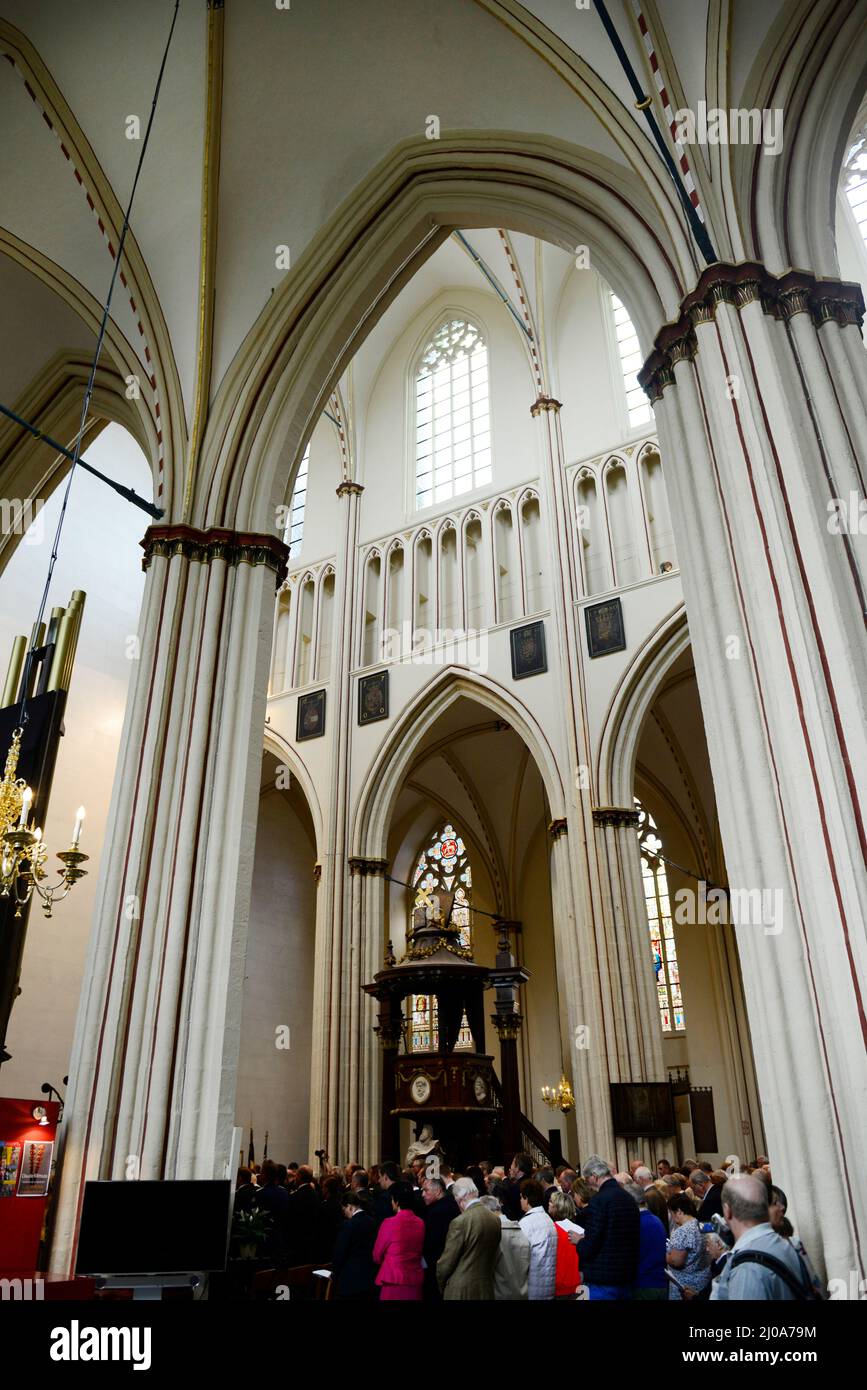 Die Sint-Salvatorskathedraal Kirche in Brügge, Belgien. Stockfoto