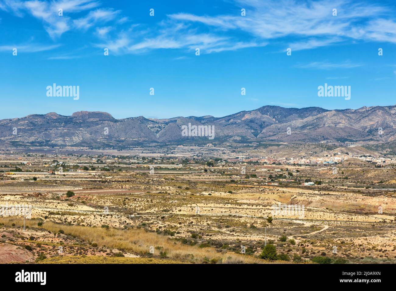Sierra del Cid Landschaft in der Nähe von Alicante Alacant Berge in Spanien Natur Stockfoto