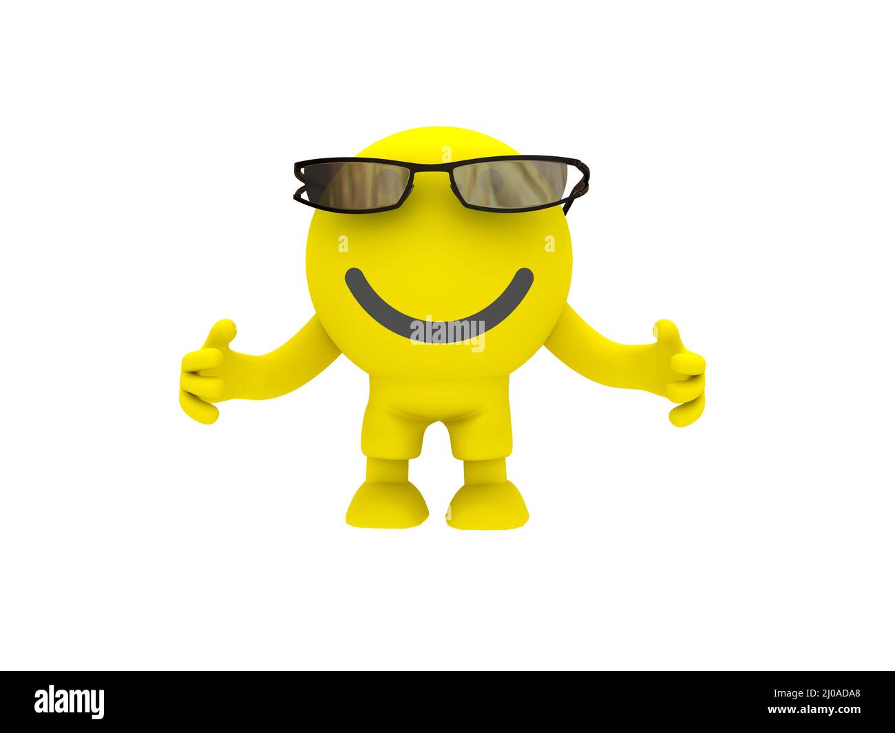 Das Smiley in einer Brille Stockfoto