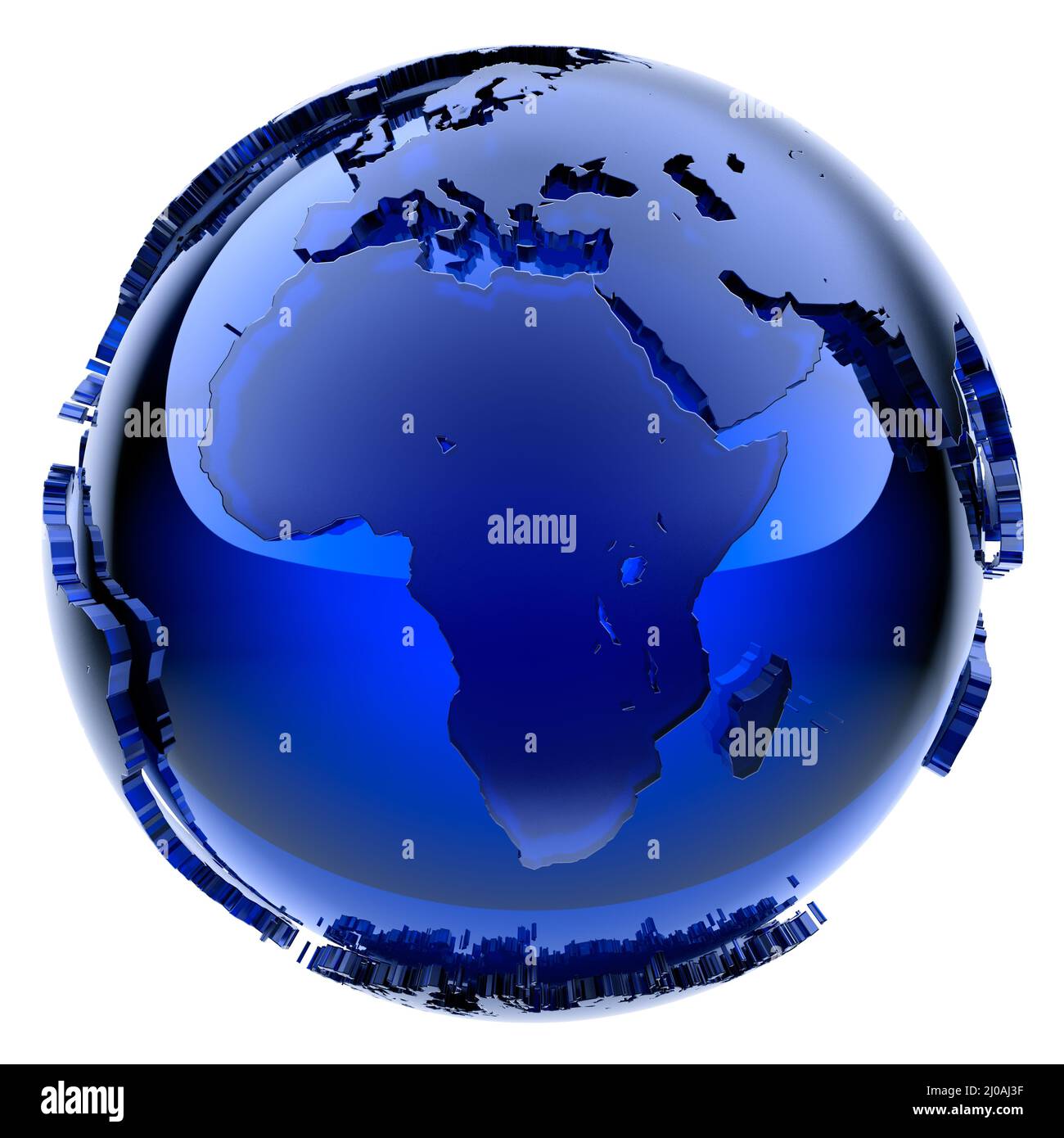 Blaues Glas globe Stockfoto