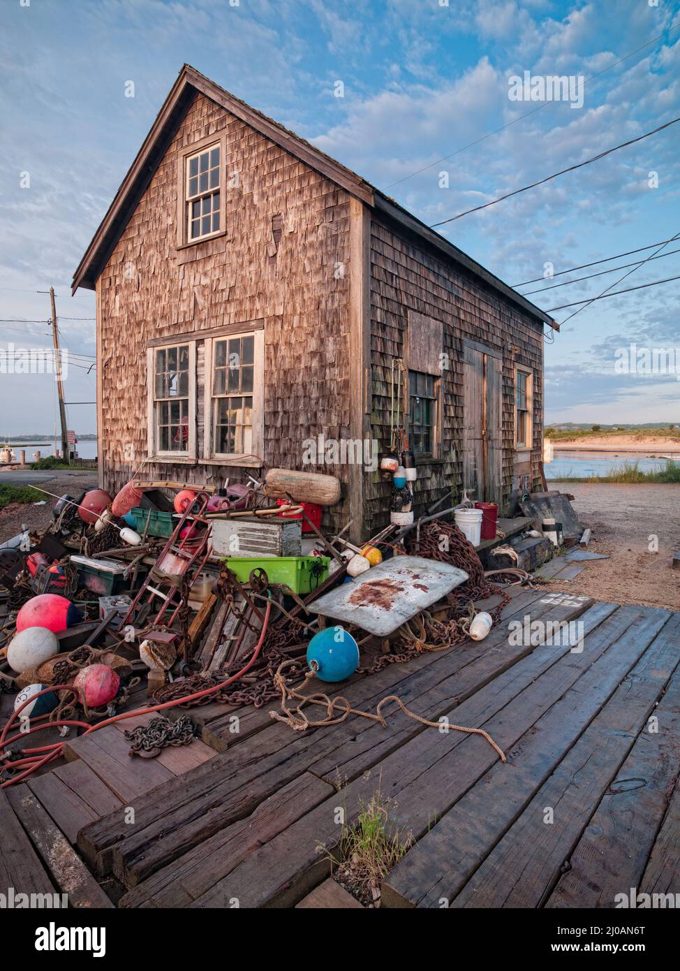 Angeln-Kabine Stockfoto