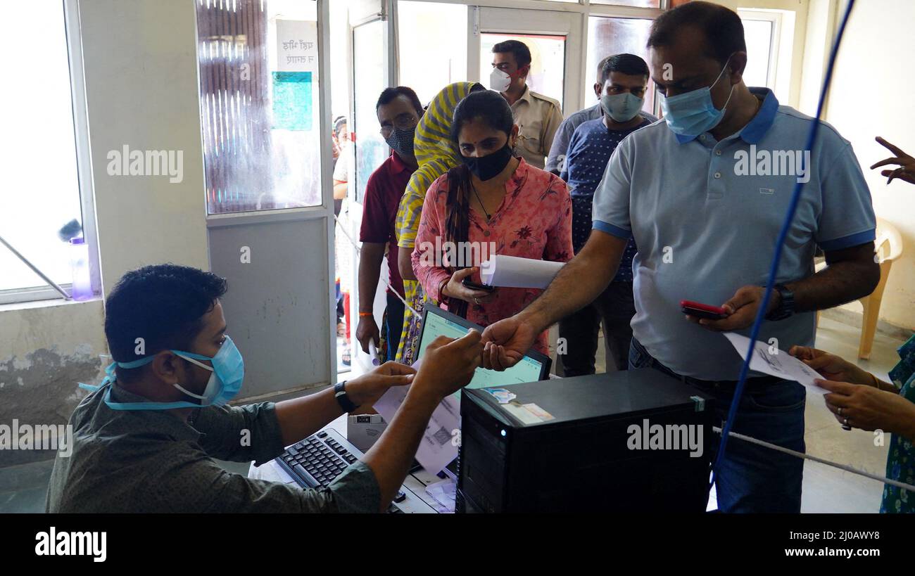 Impfdosis COVID-19, in einem Impfzentrum in Ajmer, Rajasthan, Indien, am 16. Juli 2021. Foto von ABACAPRESS.COM Stockfoto