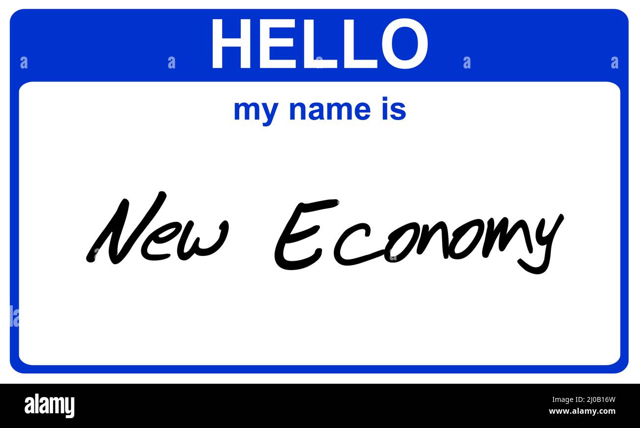 Nennen Sie New Economy Stockfoto