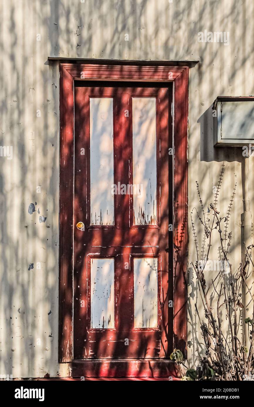 Lackierte Tür. Stockfoto