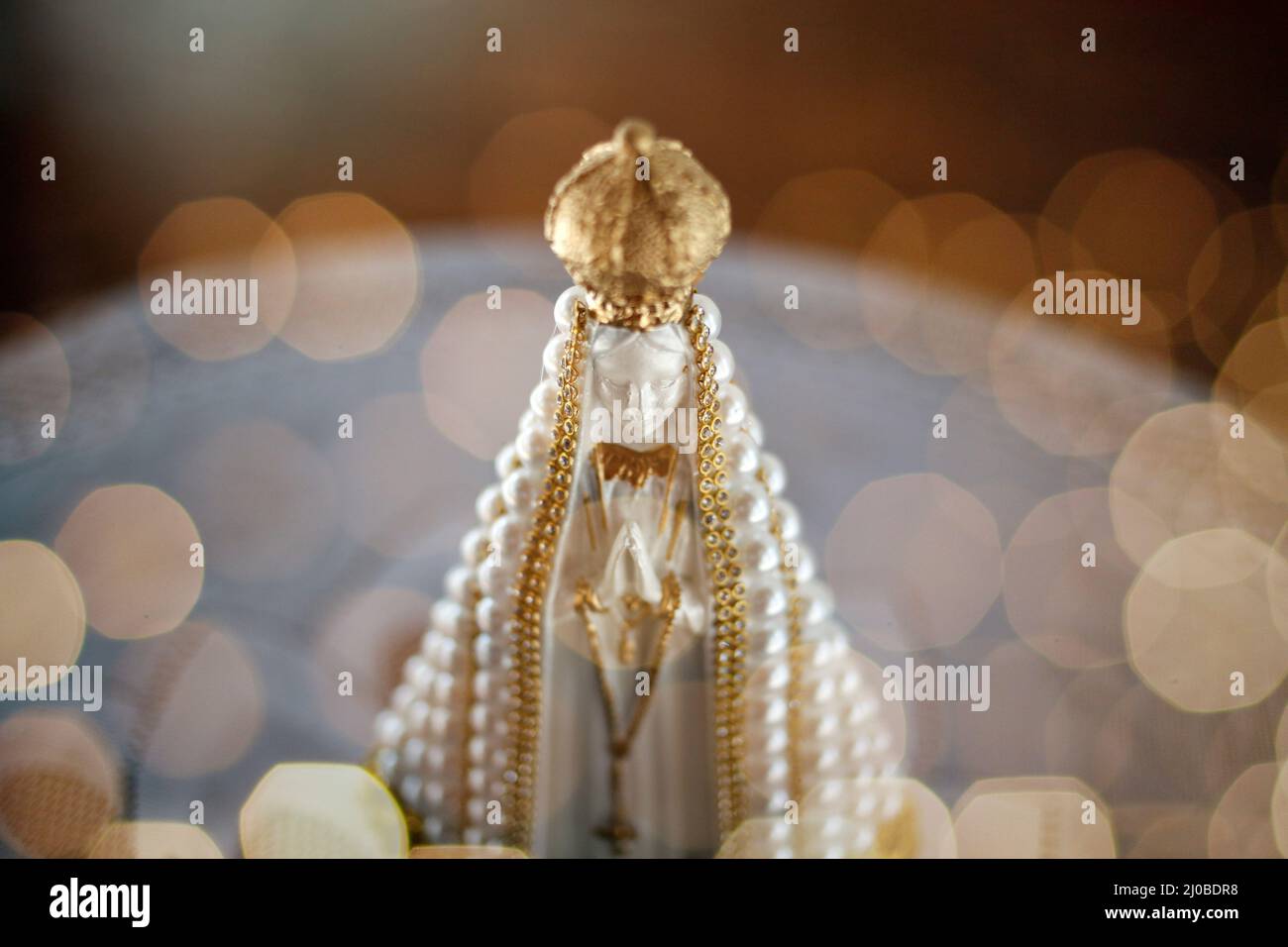 Statue des Bildes unserer Lieben Frau von Aparecida selektiver Fokus 'Nossa Senhora Aparecida' Stockfoto