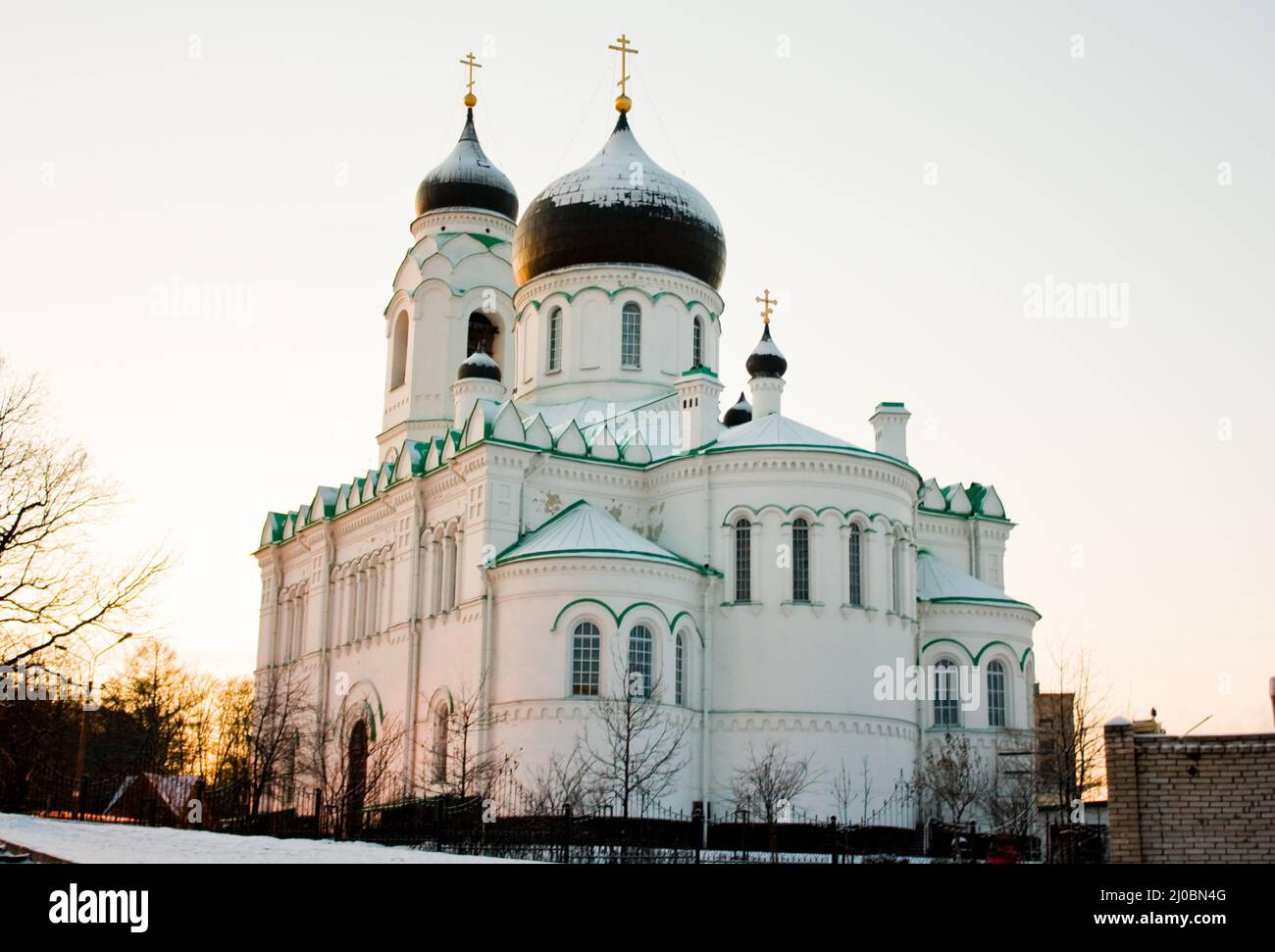 Die Kathedrale des Erzengels Michael in Oranienbaum (Lomonosov), St. Petersburg, Russland Stockfoto