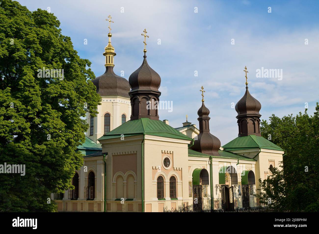 Kloster der Heiligen Dreifaltigkeit des Heiligen Jonas des 19.. Jahrhunderts in Kiew Stockfoto