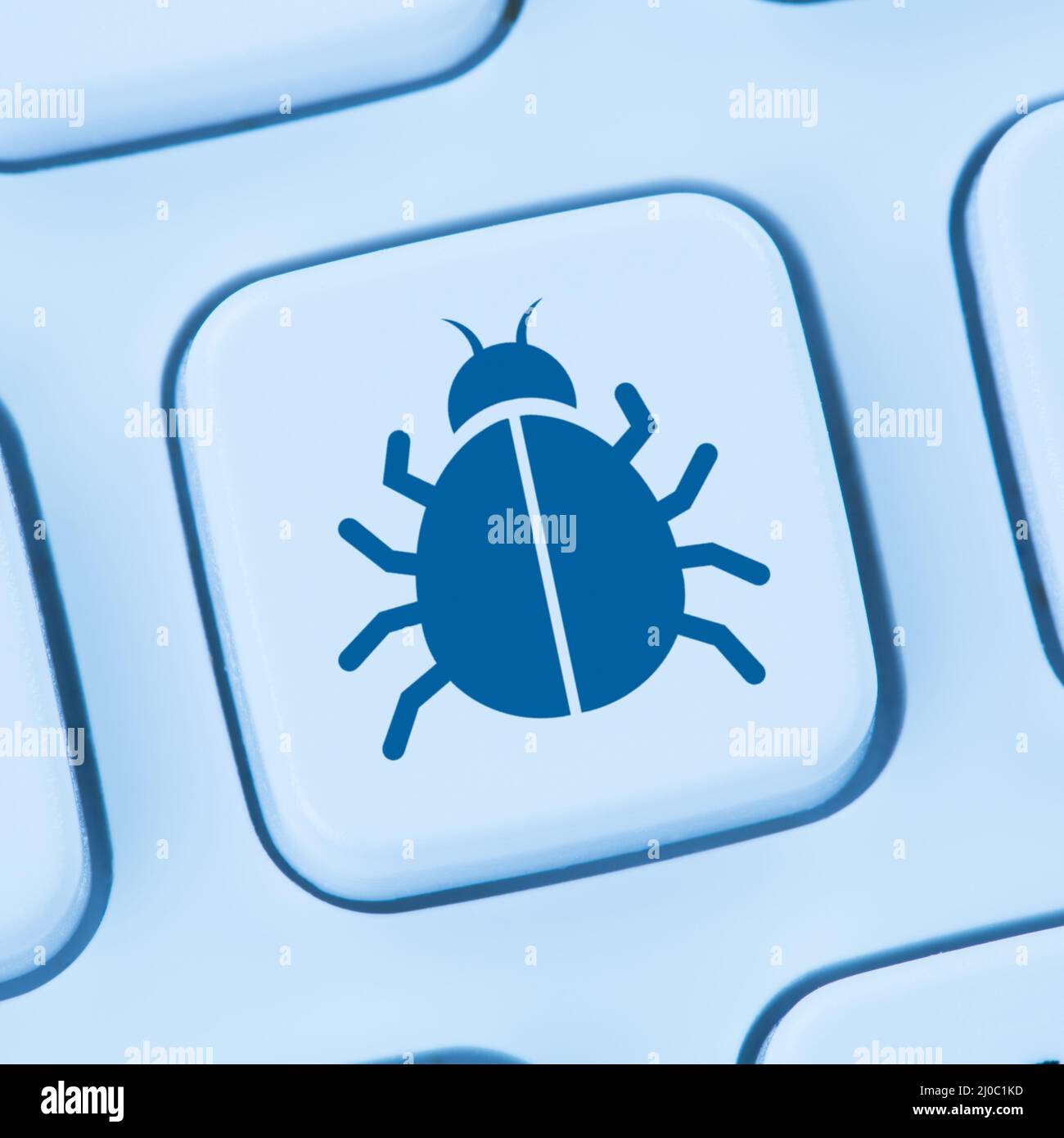 Computer Virus Trojan Sicherheit im Internet Surfen online blue Web Stockfoto