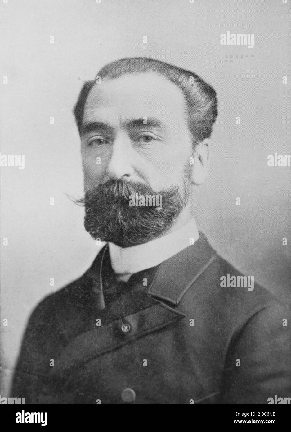 Porträt von Nicolas Léonard Sadi Carnot, Vater der Thermodynamik; Schwarz-Weiß-Fotografie, aufgenommen um 1890s Stockfoto