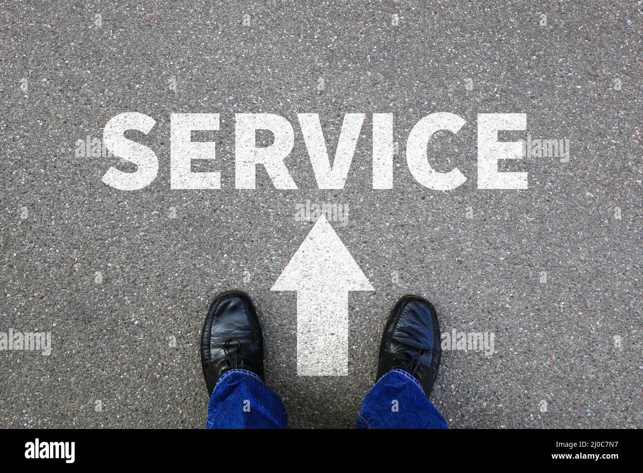 Service Customer Service Dienstleistungen Beratung Geschäftsmann Businessman Konzept Stockfoto