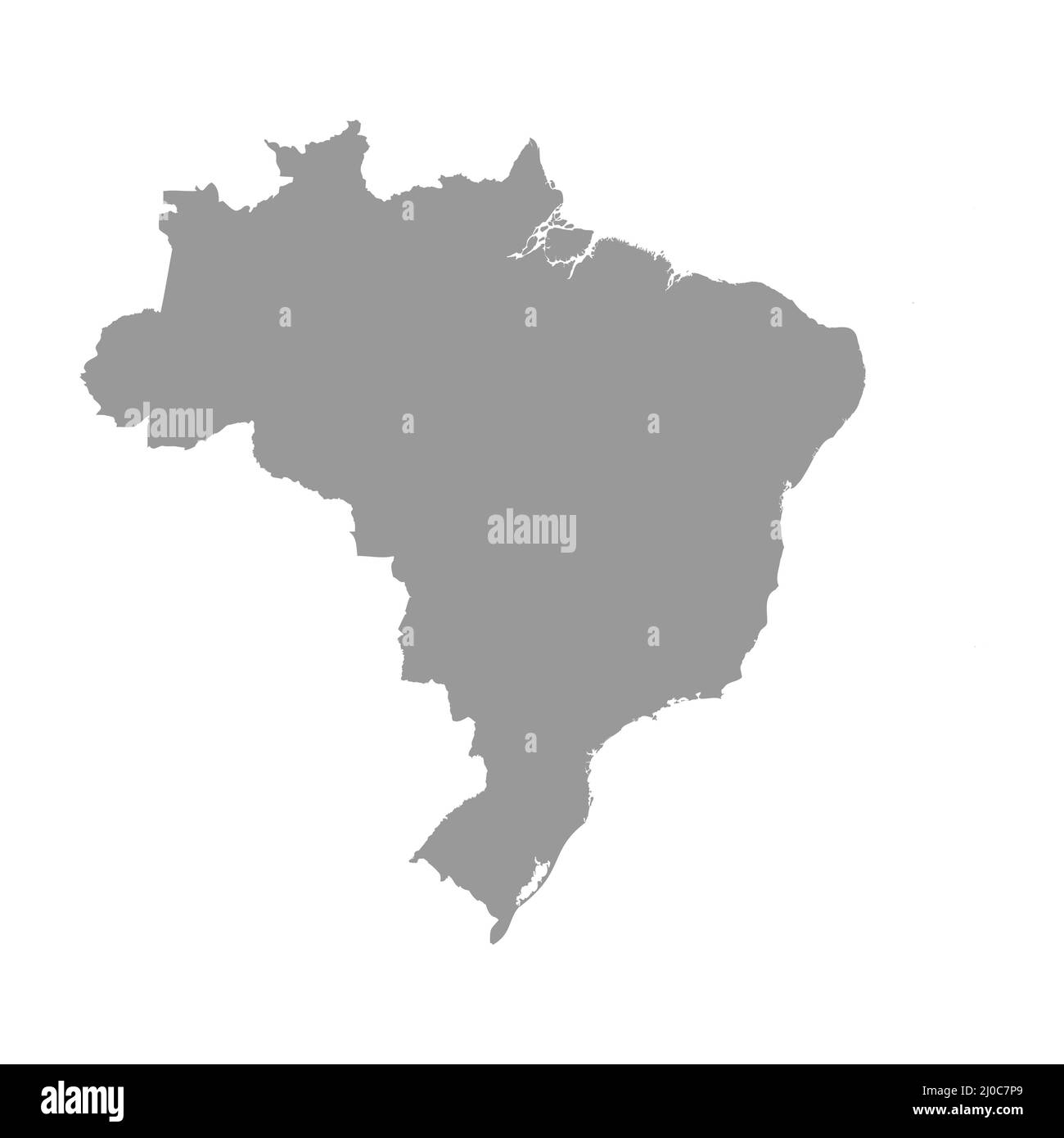 Brasilien Vektor Landkarte Silhouette Stock Vektor