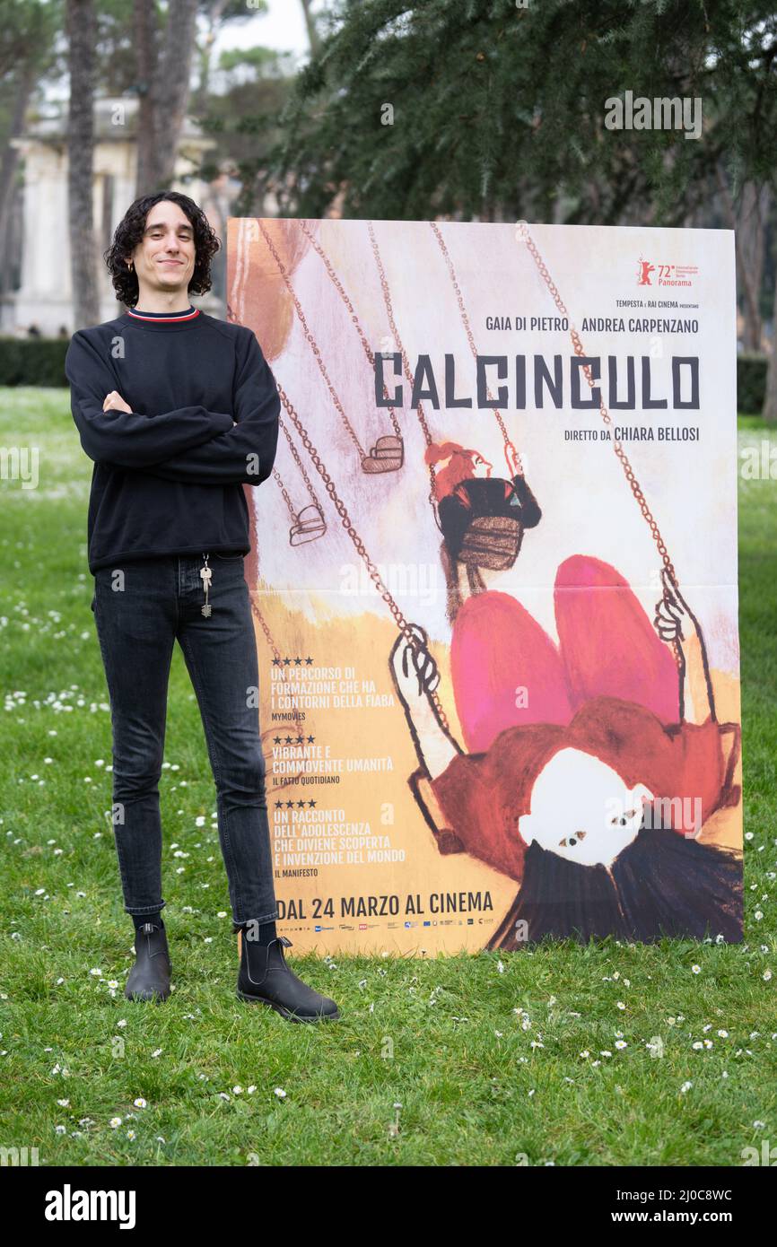 Rom, Italien, 18. März 2022 Schauspieler Andrea Carpenzano nimmt an