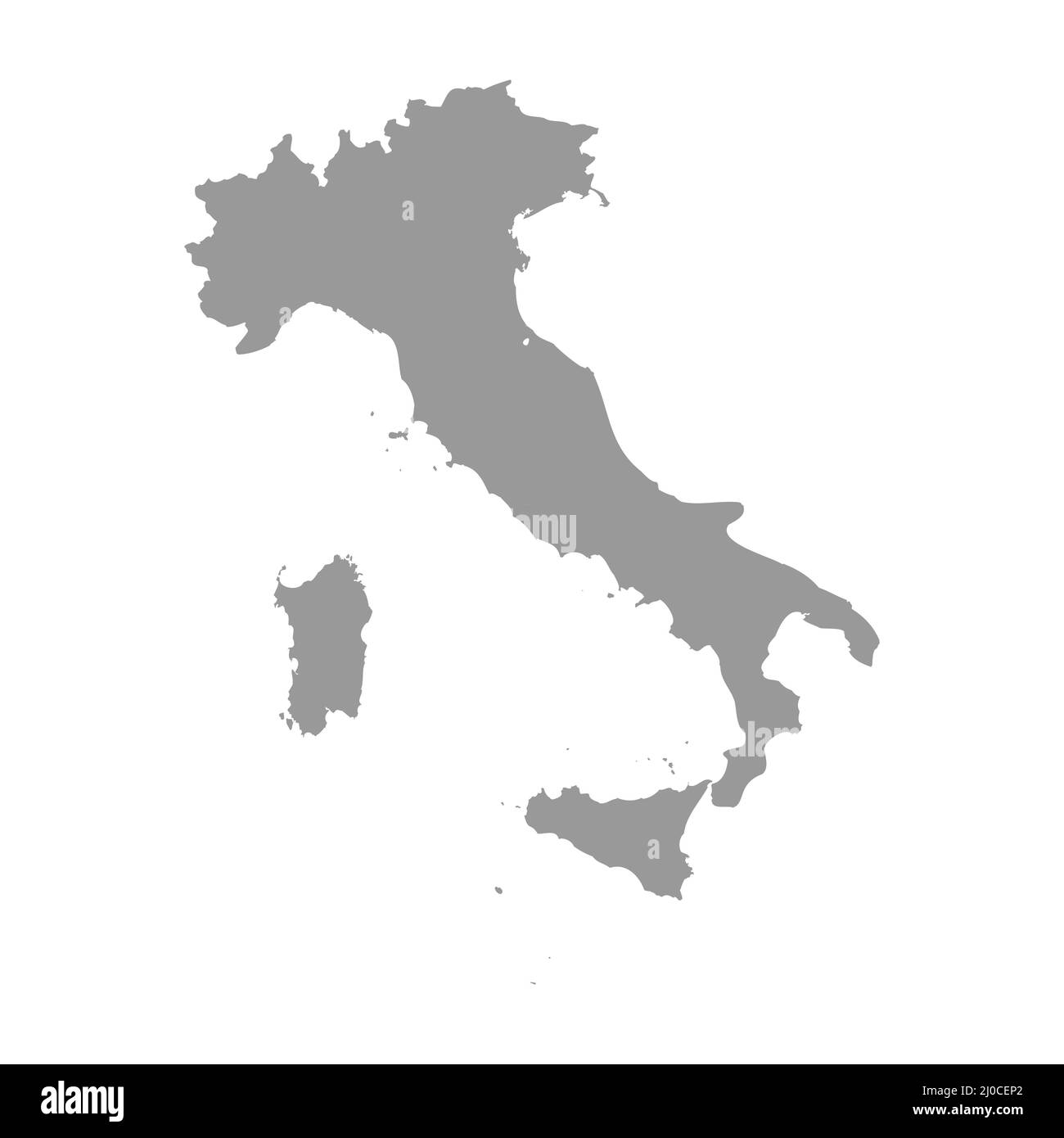 Italien Vektor Landkarte Silhouette Stock Vektor
