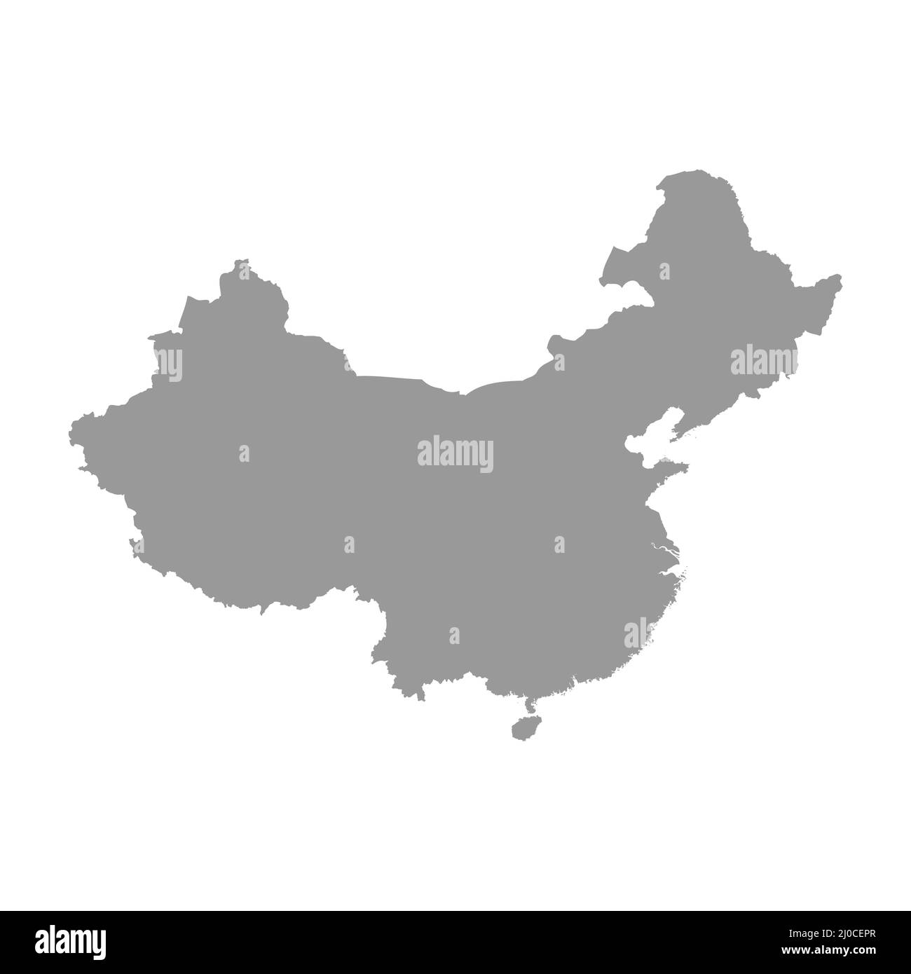 China Vektor-Landkarte Silhouette Stock Vektor