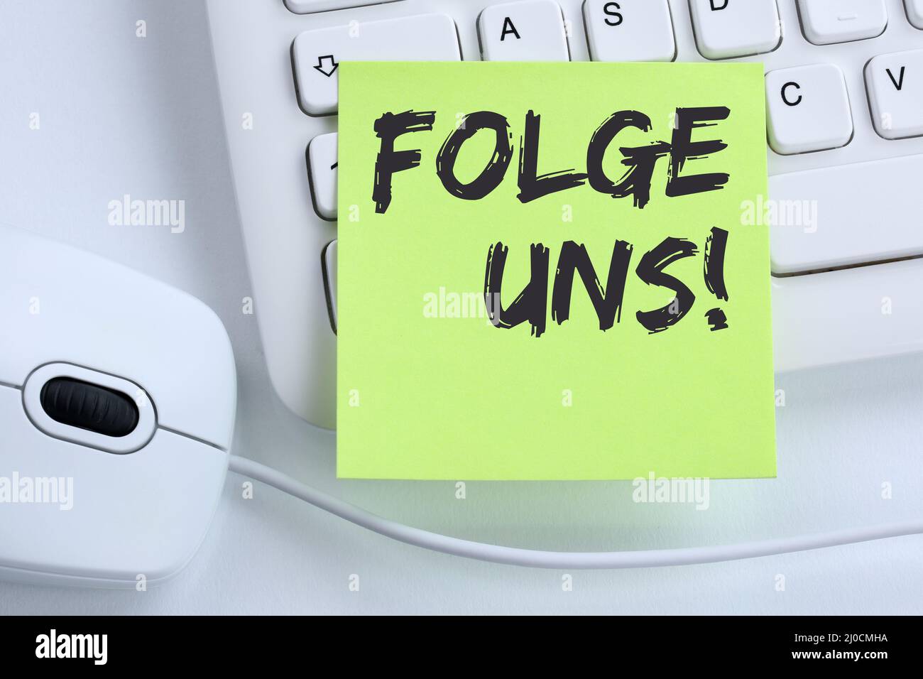 Folgen Sie uns Internet Social Network Social Networks Business Concept mouse Stockfoto