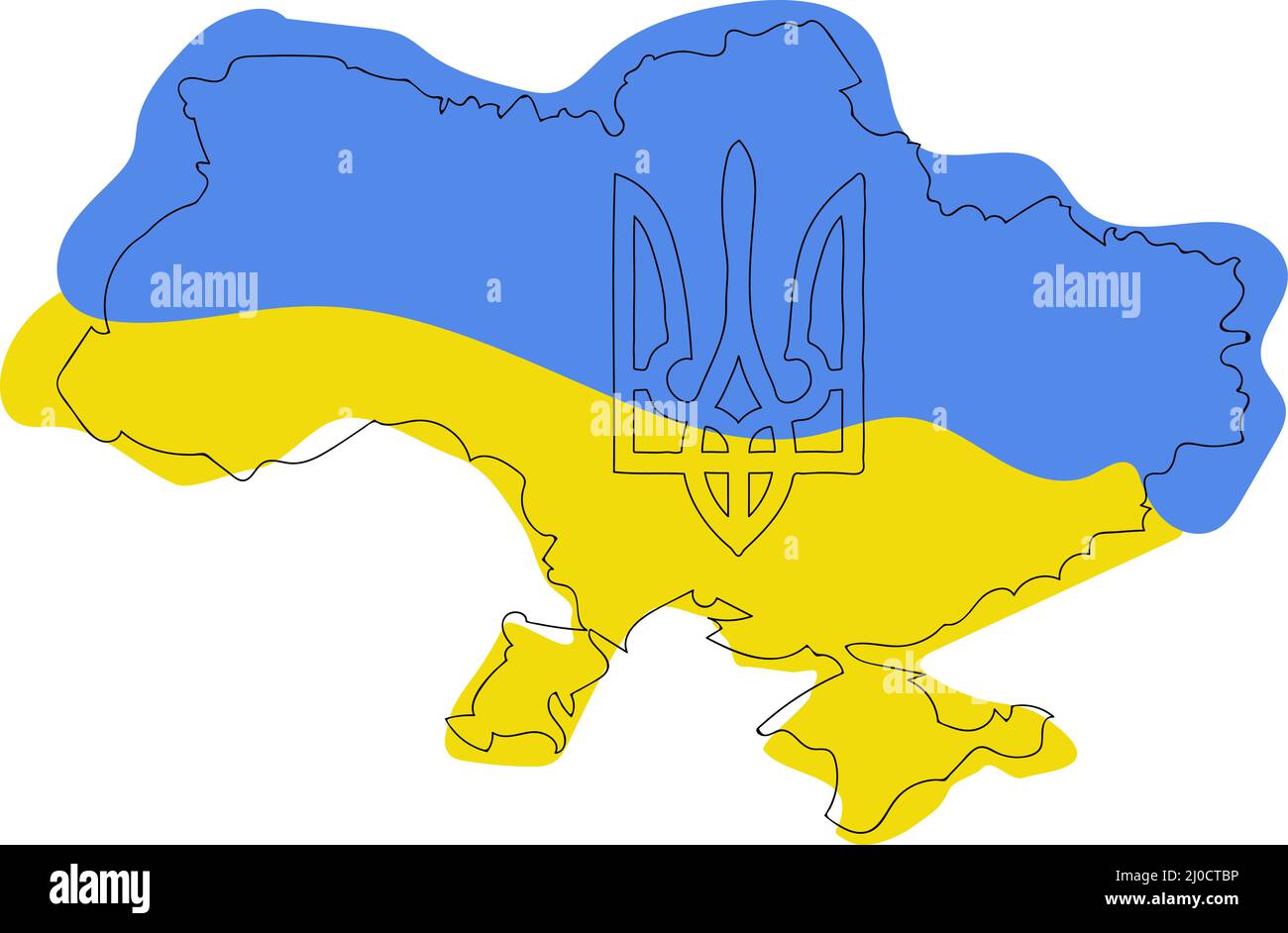 Karte von Ukraine Vektor Stock Vektor