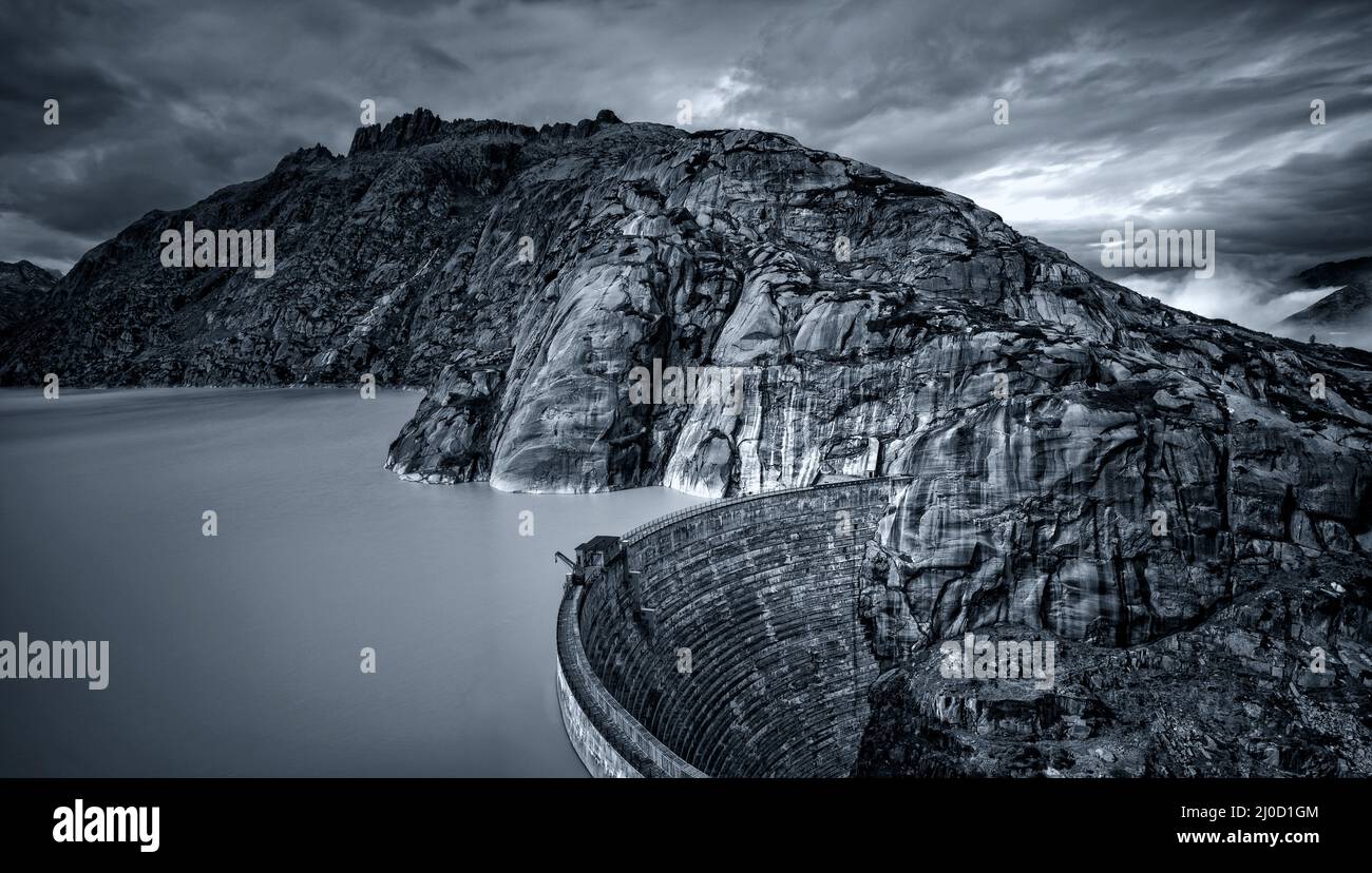 Grimselpass - Grimselsee. Stockfoto