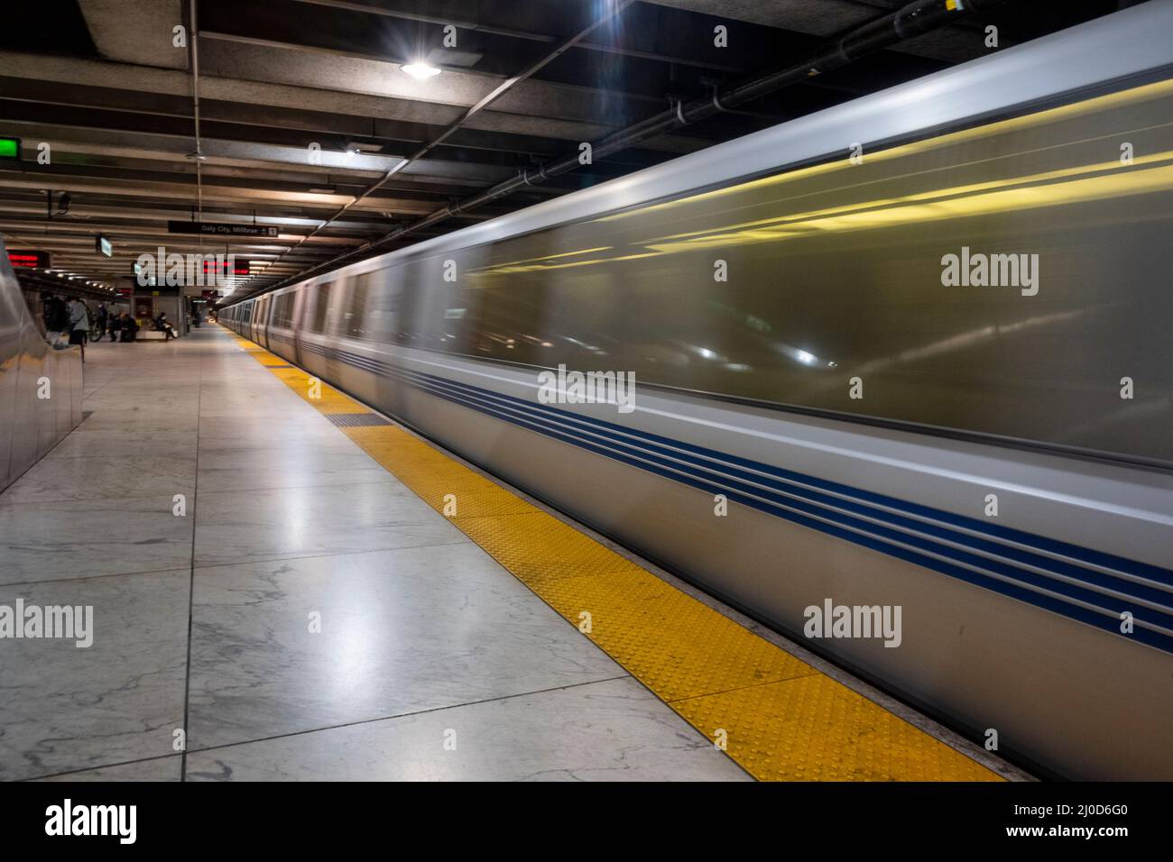 Bart-Eisenbahnsystem San Francisco. Stockfoto