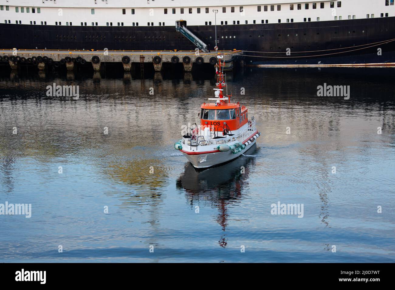 Norwegen - HonningsvÃ¥g - Honningsvag. Stockfoto