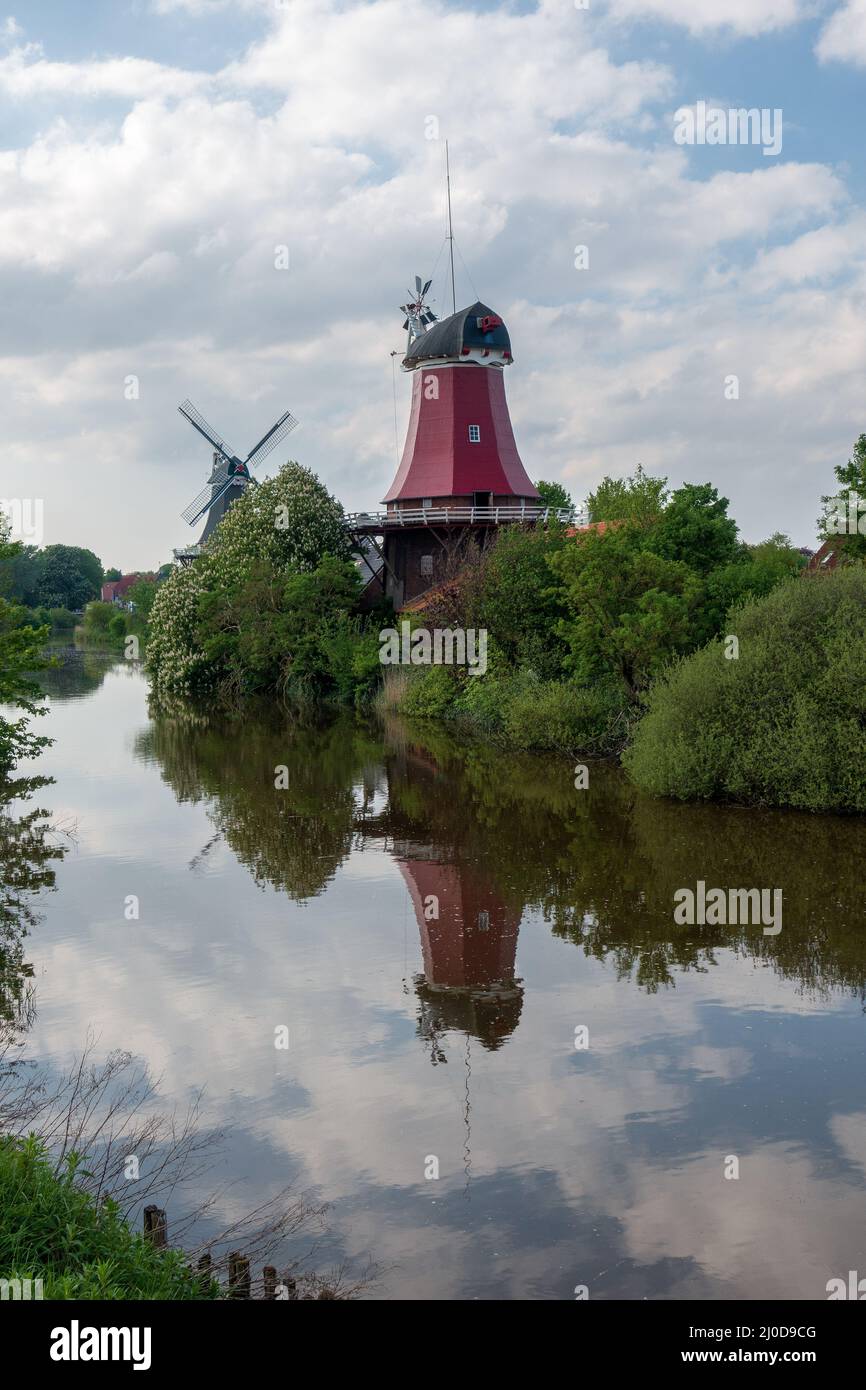 Greetsiel ist ein Landkreis der Gemeinde KrummhÃ¶rn im Landkreis Aurich in Niedersachsen. Stockfoto