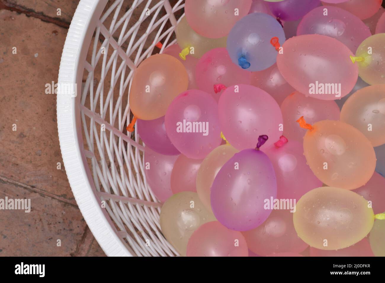 Bunte Wasserballons. Wasserballons Party Stockfoto