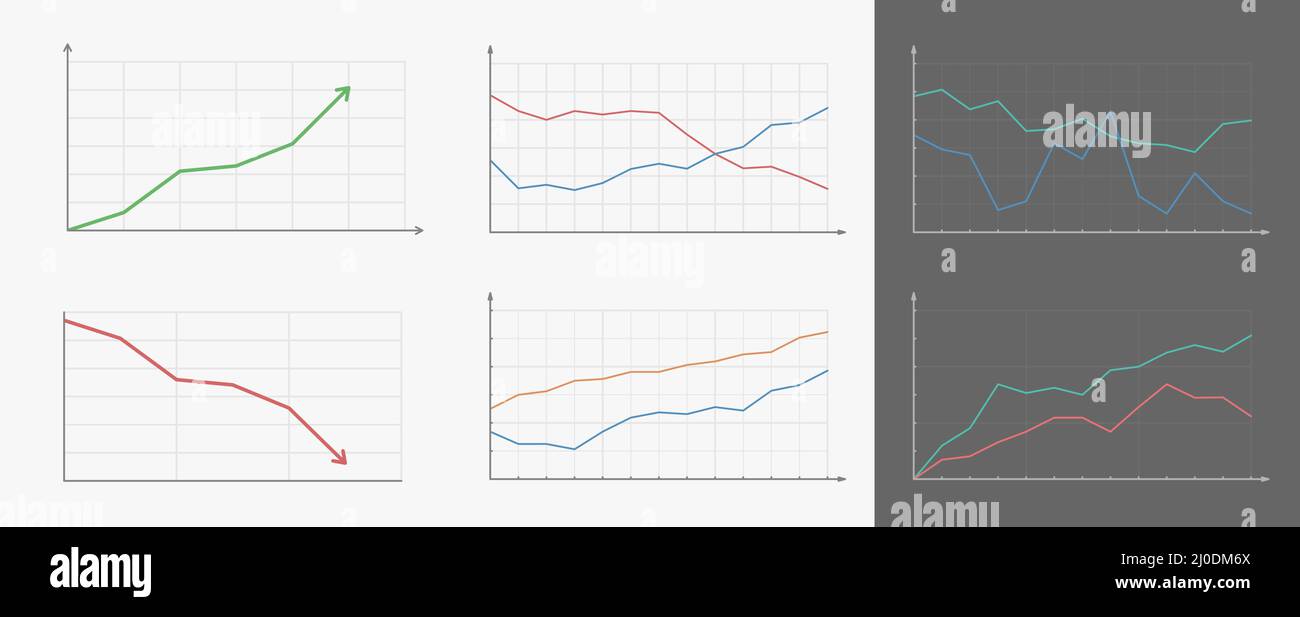 Vektorgrafik für lineare Diagramme Stock Vektor