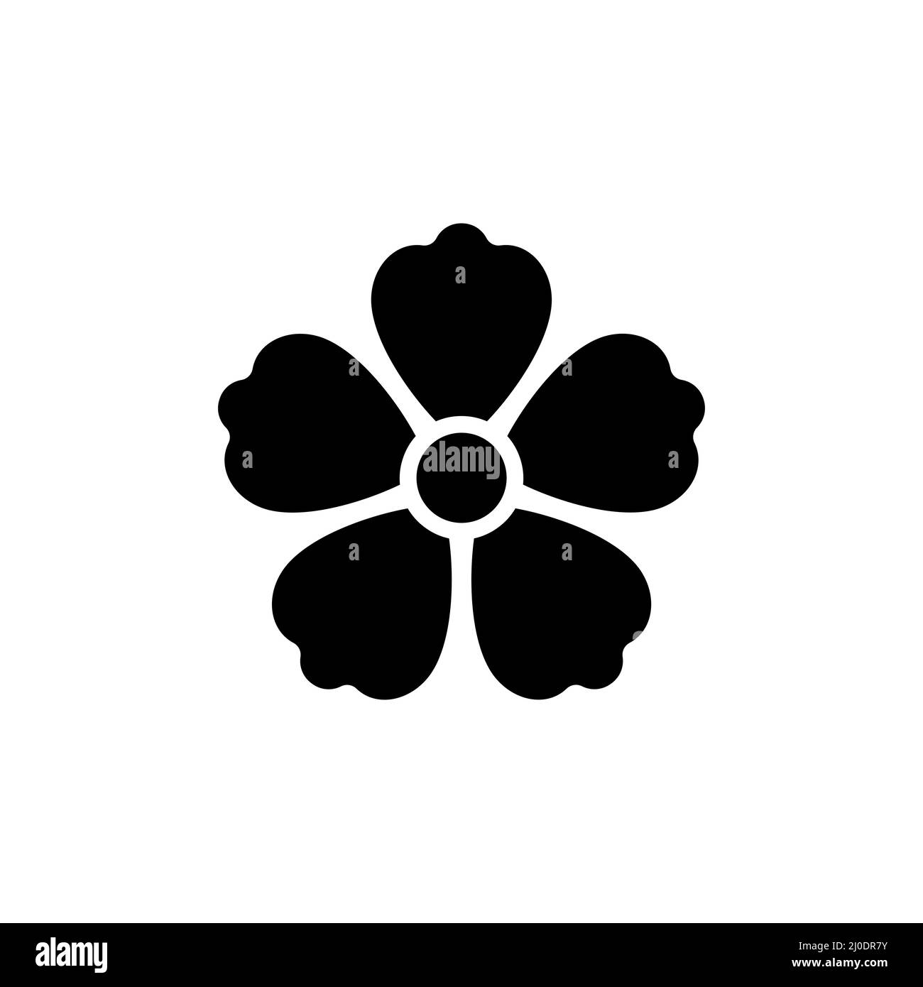 Symbol für die Blumenlinie. Trendy Umriss Blume Symbol. Schöne lineare Pflanze. Stock Vektor