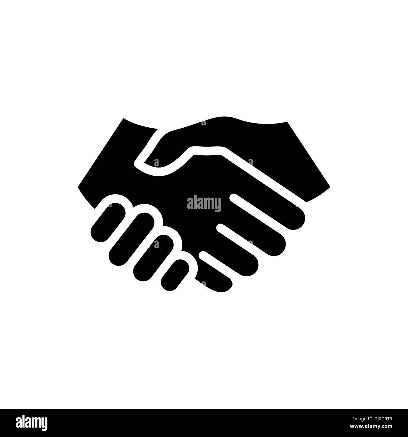 Silhouette des Handshake-Symbols. Business Agreement-Konzept. Stock Vektor