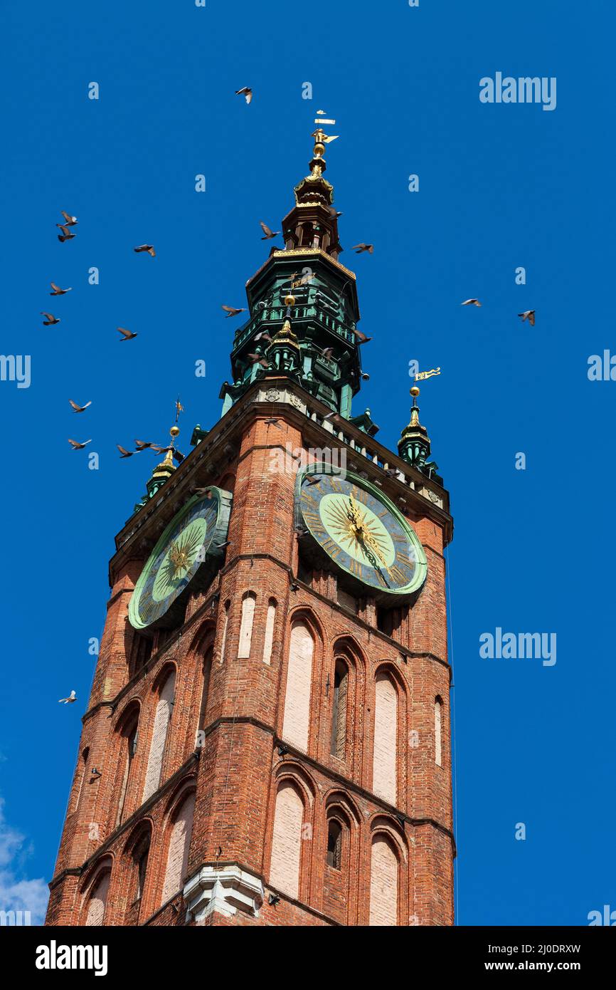 Blick auf die Stadt Danzig Stockfoto