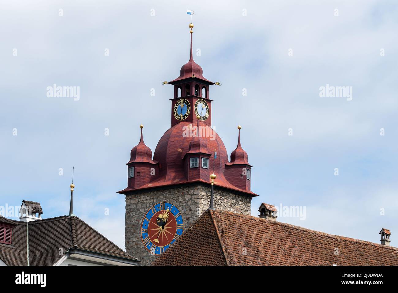 Rathaus in Luzern Stockfoto