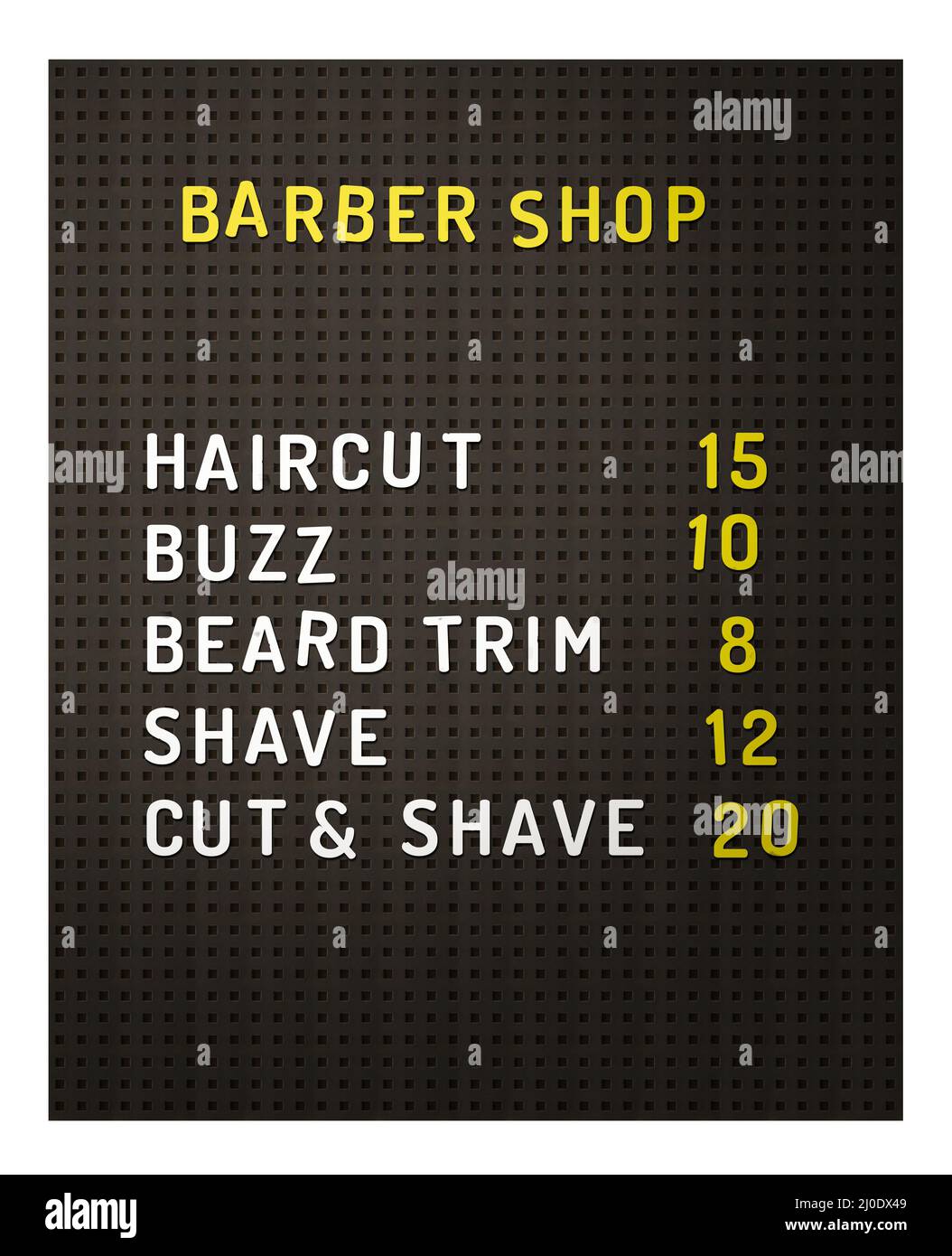 Isolierte Preise Für Barbiere Stockfoto