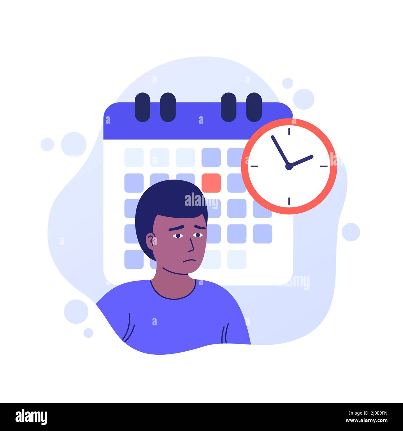 Frist bei der Arbeit, Zeitmanagement, Vektorkunst Stock Vektor