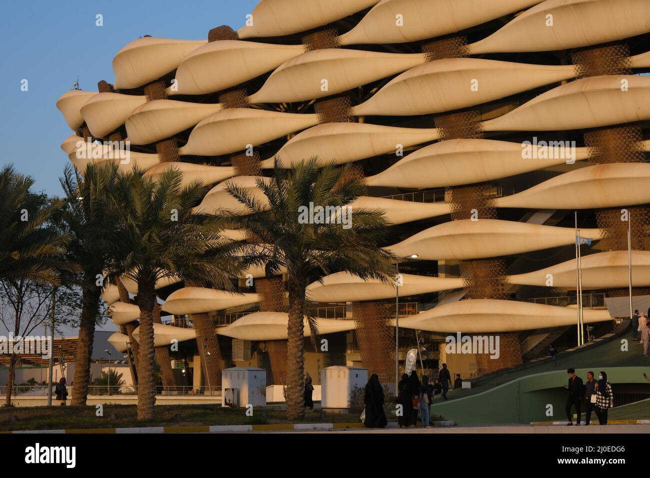 Basra, irak - 17. März 2022: Foto das große Fußballstadion in Basra Stockfoto