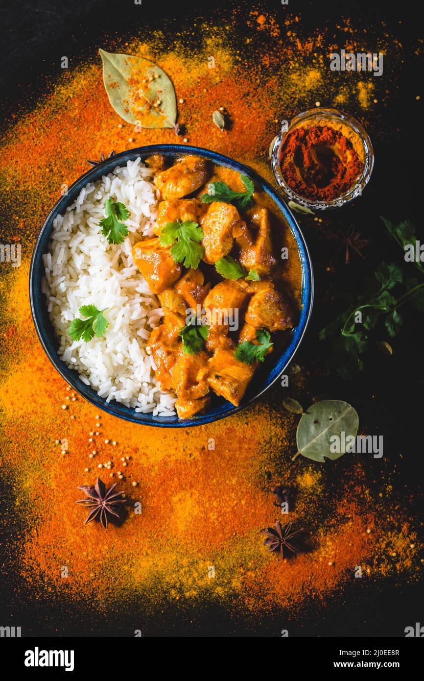 Indian Butter Chicken Stockfoto