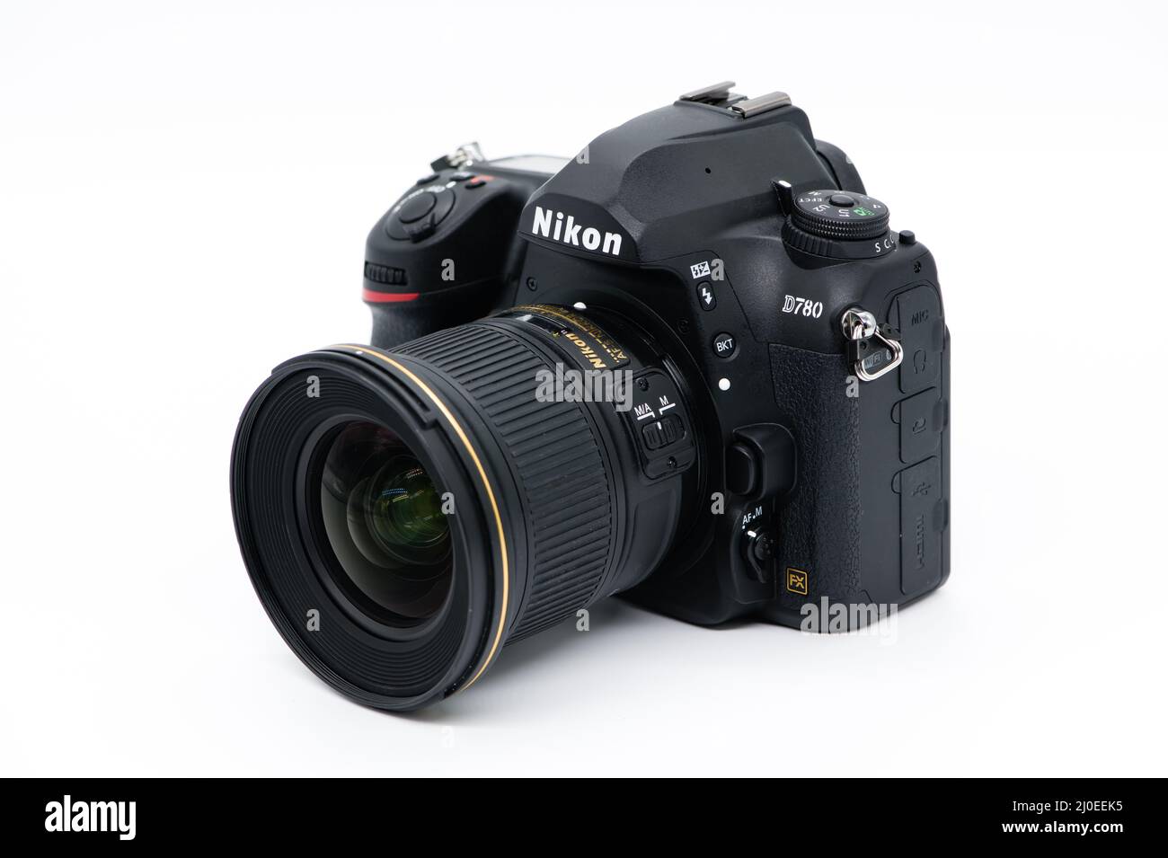 Puerto Vallarta, Jalisco Mexiko - März 17 2022: Die neueste digitale Spiegelreflexkamera Nikon Corporation, die Nikon D780. Stockfoto