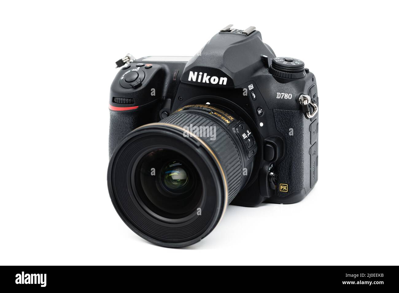 Puerto Vallarta, Jalisco Mexiko - März 17 2022: Die neueste digitale Spiegelreflexkamera Nikon Corporation, die Nikon D780. Stockfoto