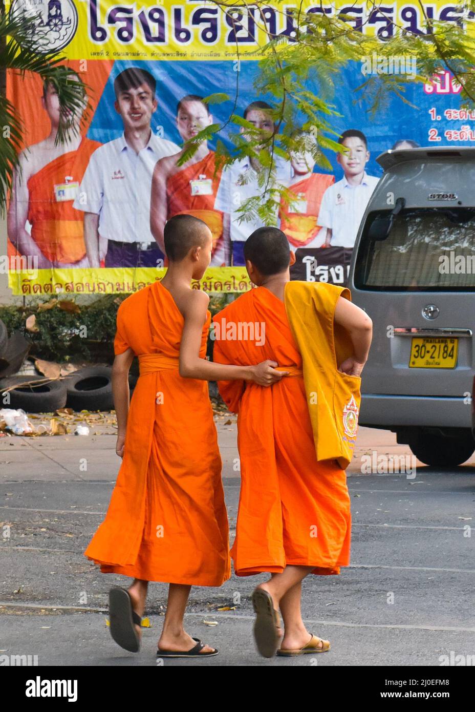 Junge Mönche, Chiang Mai, Thailand Stockfoto
