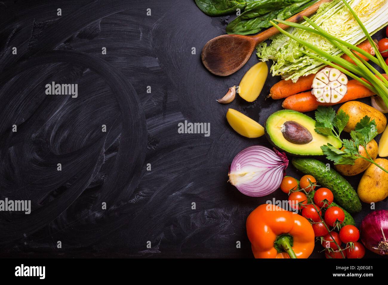 Essen mit Gemüse Stockfoto