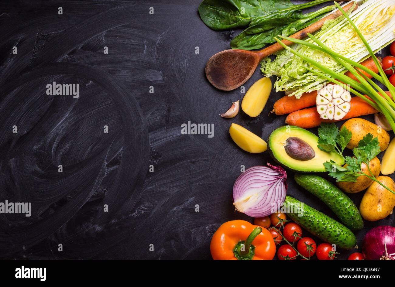 Essen mit Gemüse Stockfoto