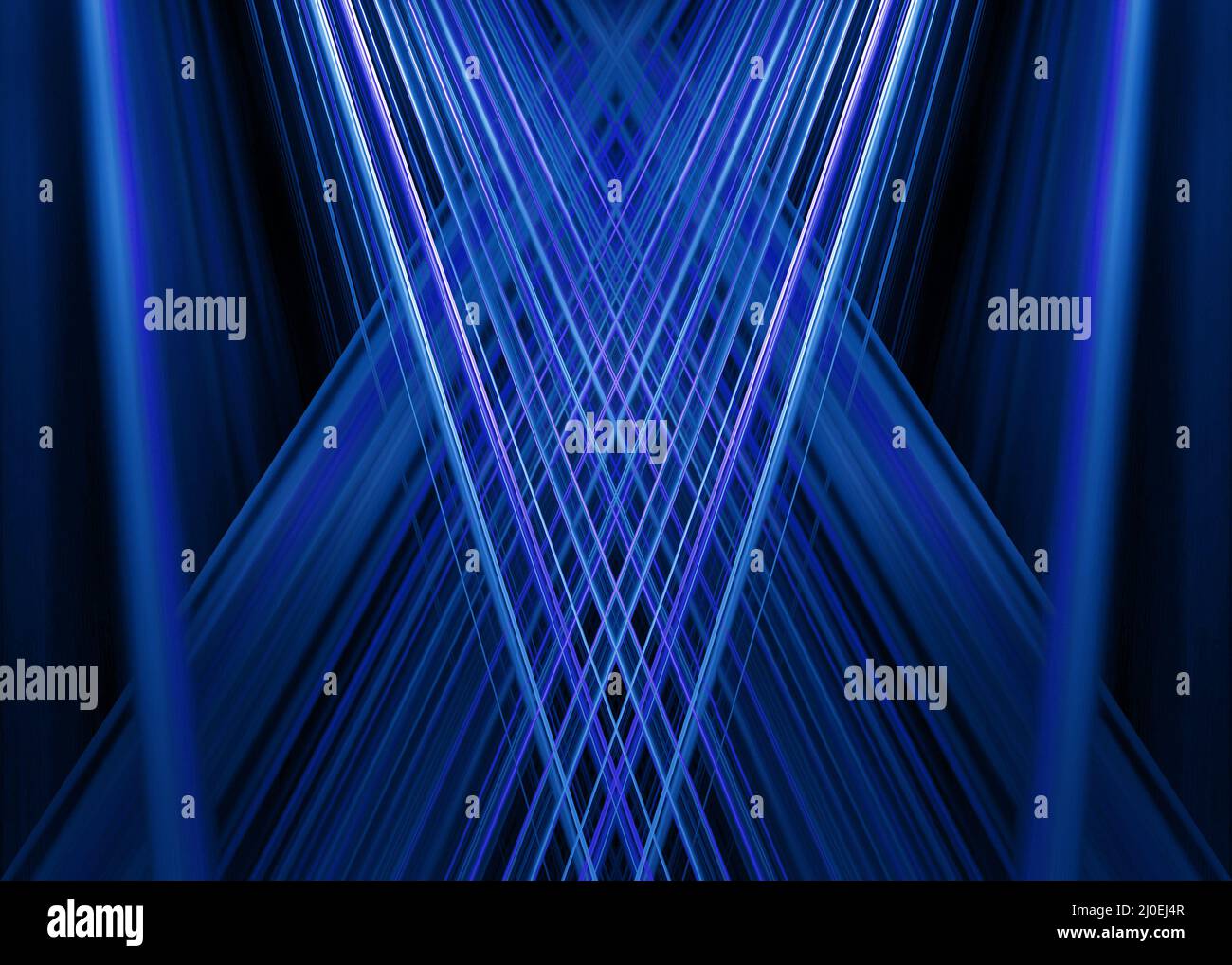 Blauer Lichtstrahl Hintergrund Stockfoto