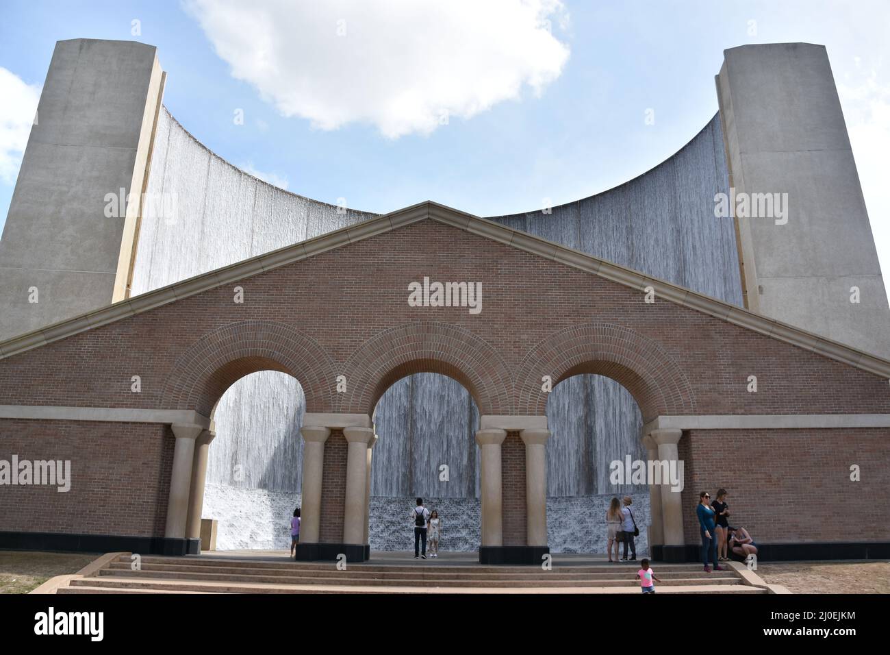 Gerald D. Hines Waterwall Park in Houston, Texas Stockfoto